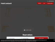 Tablet Screenshot of hotellombardi.com